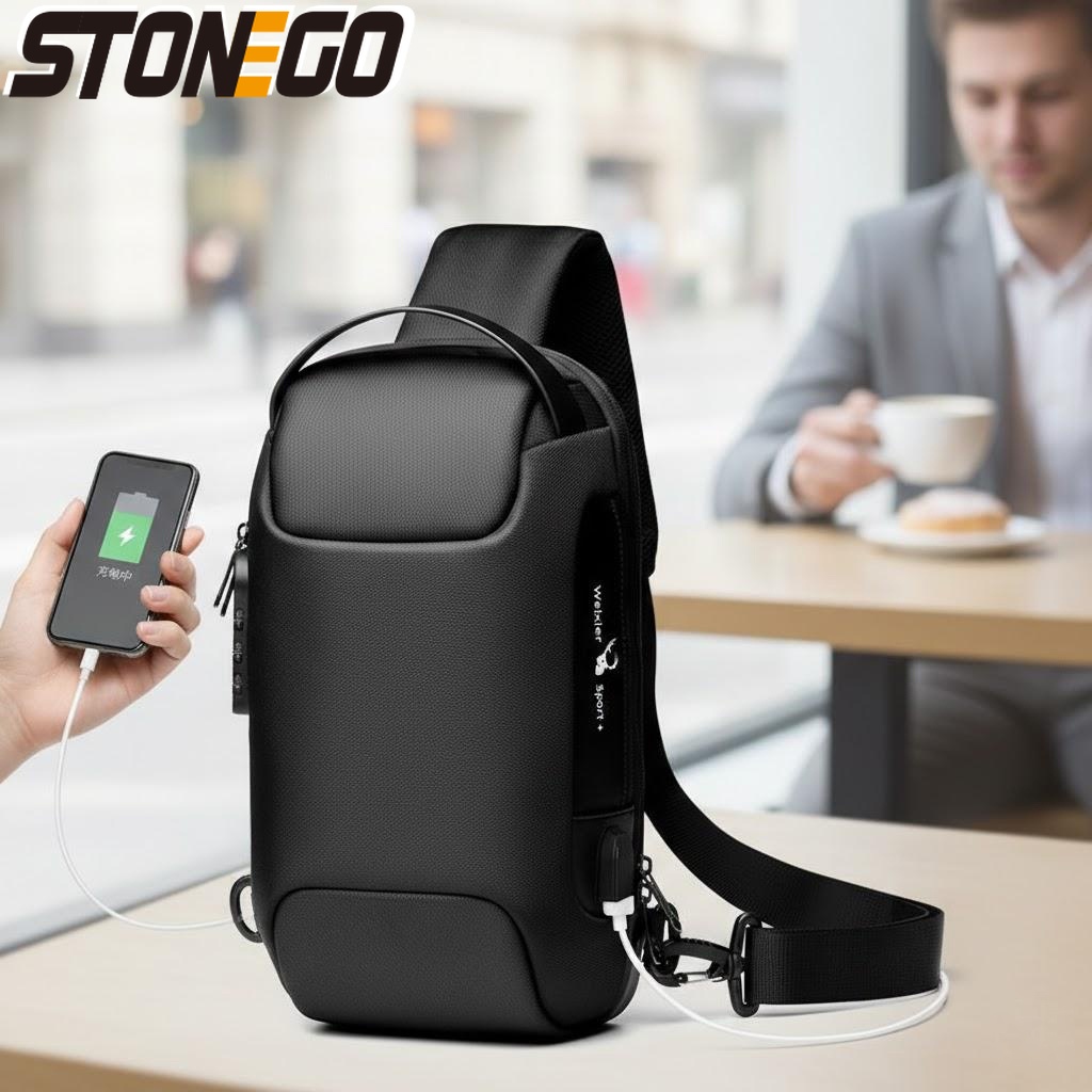 Edc Carry Bag - Mens Crossbody Bag Waterproof Anti Theft