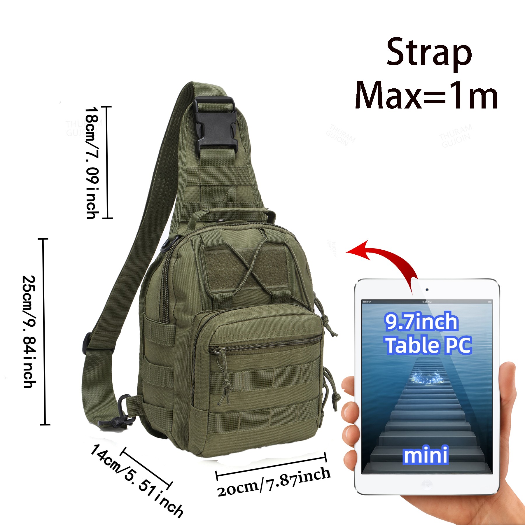 THURAM Outdoor Tactical Bag Ba - Edc Carry Bag recensione e prezzo