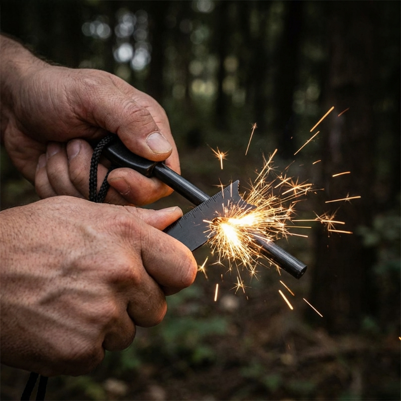 Multi-Function Wooden Handle M - Ferro Rod Striker recensione e prezzo