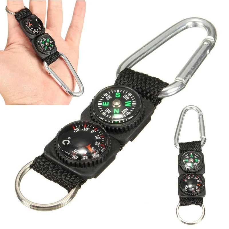 1pc Universal Multifunction 3  - Compass Keychain Mini recensione e prezzo