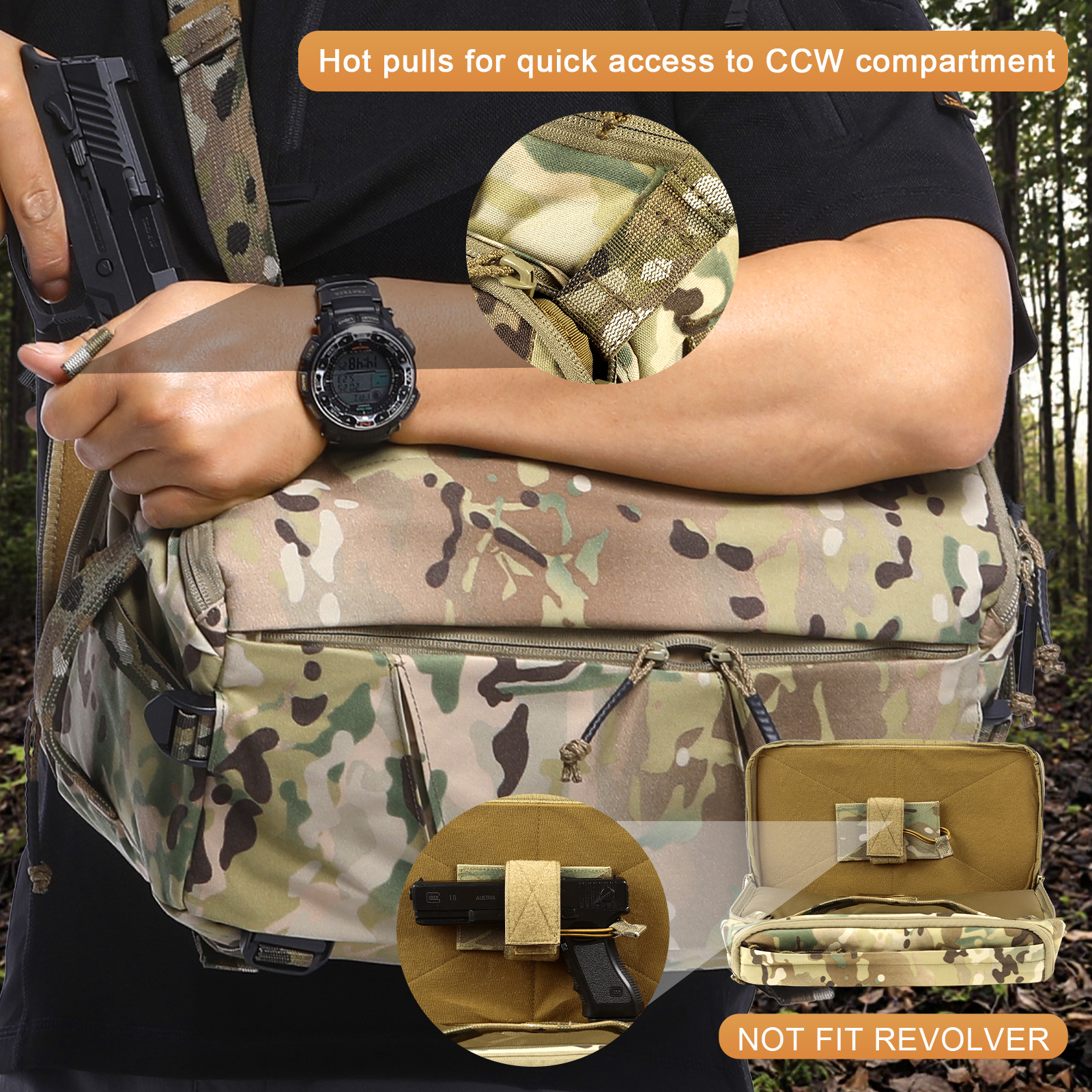 VOTAGOO 13L Tactical Sling Bag - Edc Concealed Carry Bag recensione e prezzo