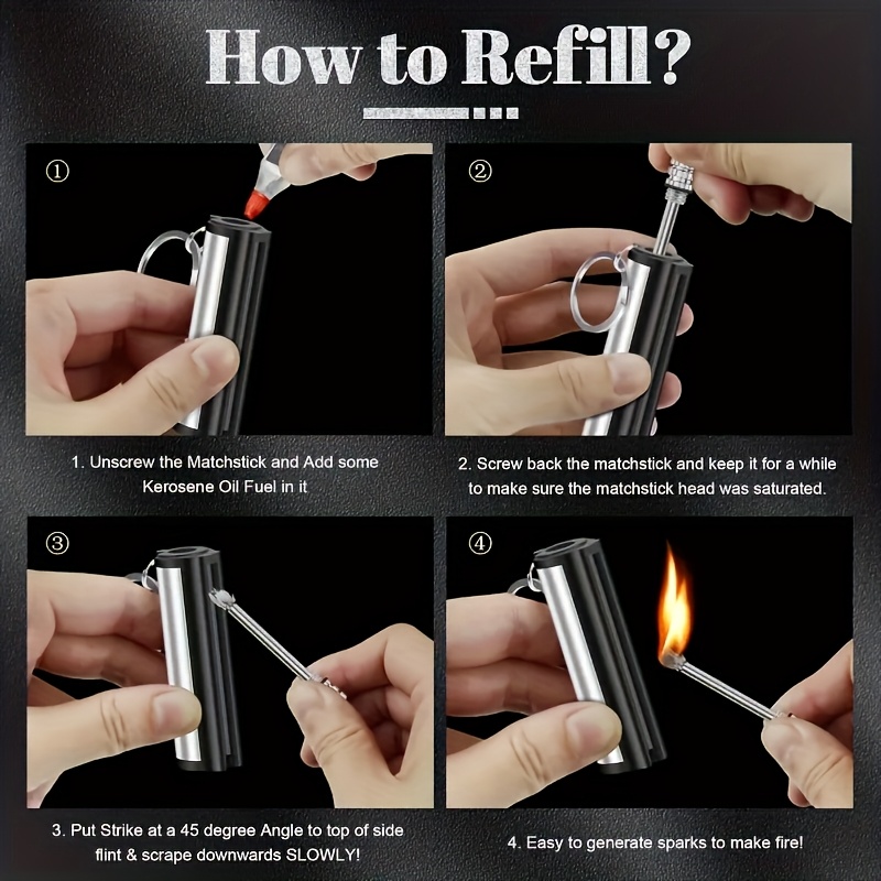 1-5 pack match lighter, flint  - Ferro Rod Striker recensione e prezzo