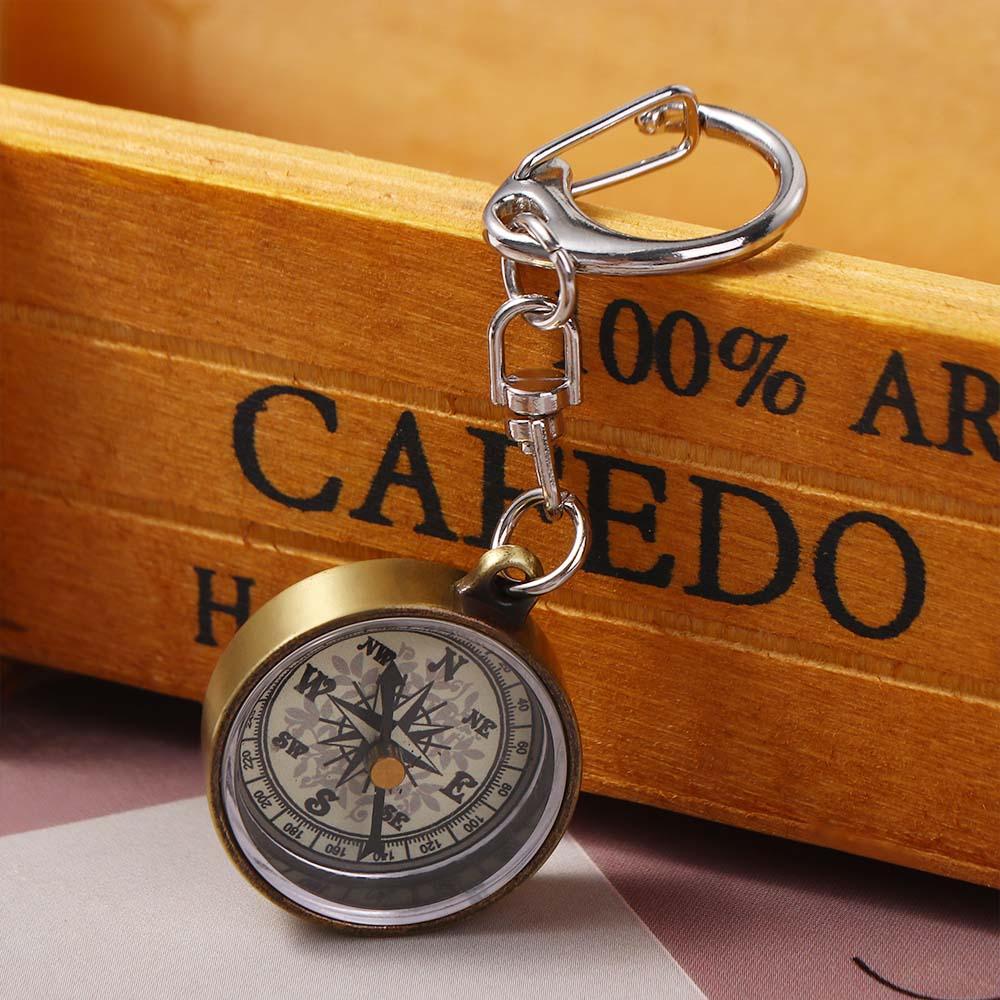 1 PCS Keychain Zinc Alloy Vint - Compass Keychain Mini recensione e prezzo