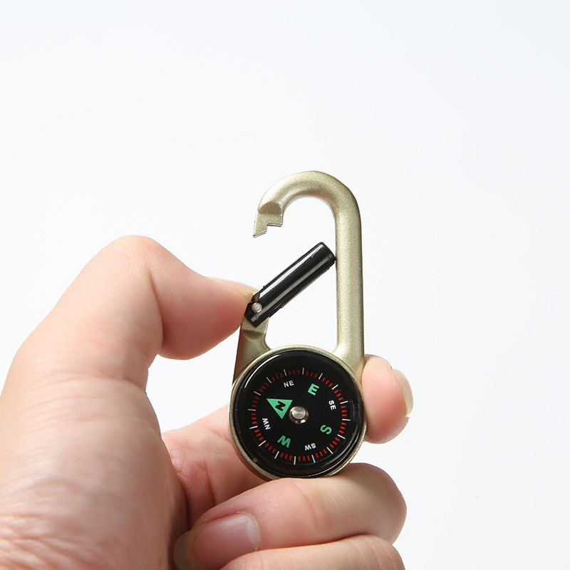 2-in-1 Metal Keychain with Com - Compass Keychain Mini recensione e prezzo