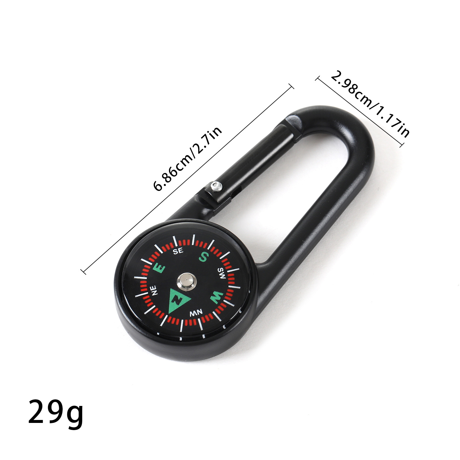 2-in-1 Metal Keychain with Com - Compass Keychain Mini recensione e prezzo