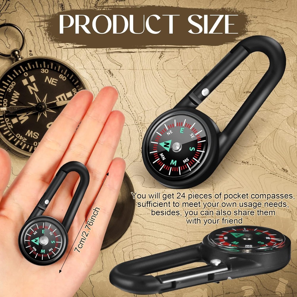 6-50 Pcs Mini Magnetic Compass - Compass Keychain Mini recensione e prezzo